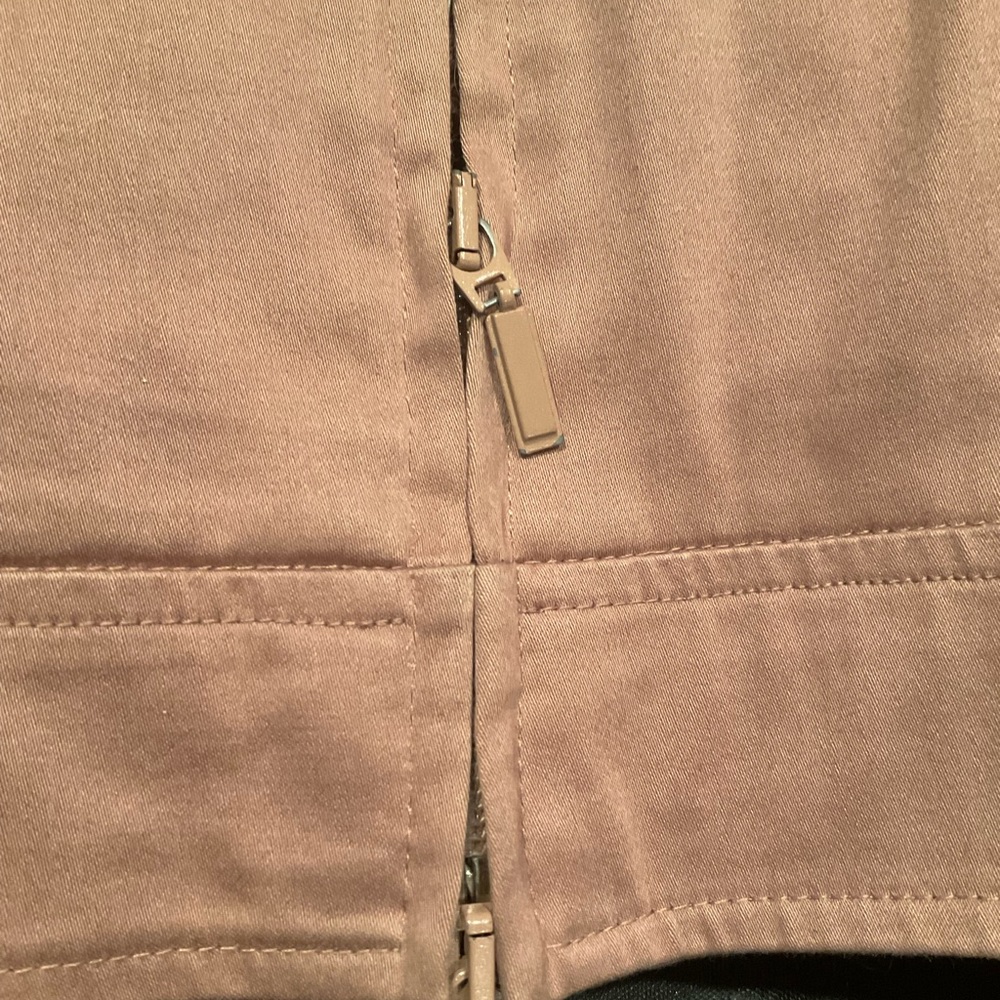 “RODIER” VINTAGE Blush/Salmon Colour Zip Up Knit Sleeved Cotton Blend Jacket. - Picture 14 of 15
